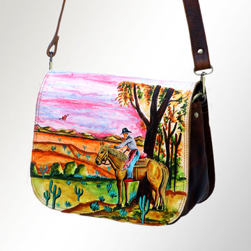 American Darling Messenger Full Grain Genuine Leather Western Women Bag Handbag Purse | Cute